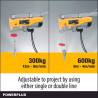 Polipasto eléctrico 1050 w 300/600 kg
