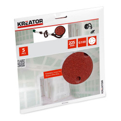 Disco lija cartón yeso ø225 mm g100, blister 5 uds