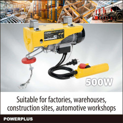 Polipasto eléctrico 500 w 100/200 kg