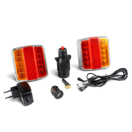 Kit luces led magnéticas e inalámbricas 12 v para trailer