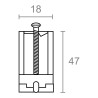 Grapas sujeción fregadero grp04, acero, acabado niquelado, 47 x 18 mm, 6 uds, blister