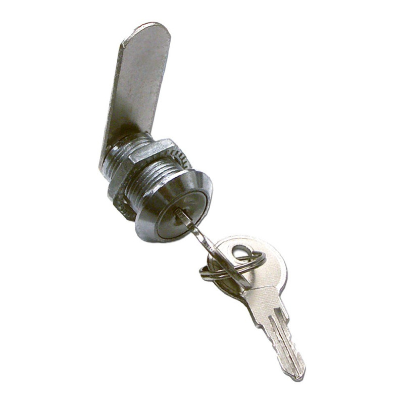 Cerradura buzón recta cm04, de zamak con acabado cromo brillo, 30 mm, con 2 llaves, blister