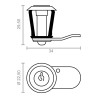 Cerradura buzón curva con clip cm22, de zamak con acabado cromo brillo, 20 mm, con 2 llaves, blister