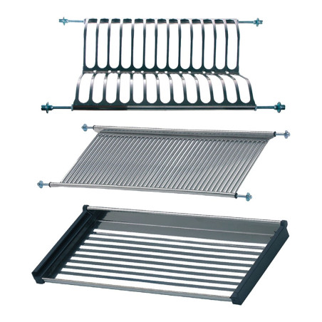 Escurreplatos y vasos para armario, ecr01, acero inoxidable, 700 x 280 x 65 mm