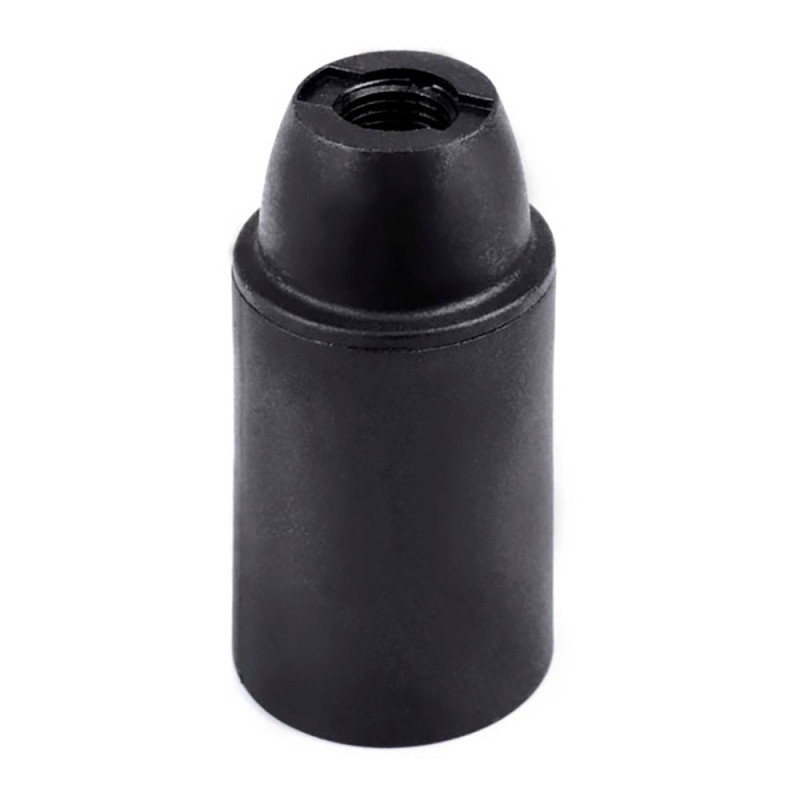 Portalámparas termoplástico liso e14, ø27 x 53 mm, negro