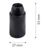 Portalámparas termoplástico liso e14, ø27 x 53 mm, negro