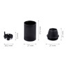 Portalámparas termoplástico liso e14, ø27 x 53 mm, negro