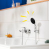 Conjunto de ducha serie vitalio star 110 con mango 1 función + flexo 1,75 cm + soporte pared