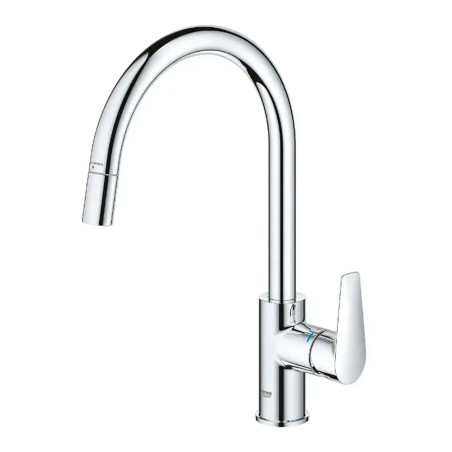 Grifo monomando de cocina con caño alto extraible serie start edge