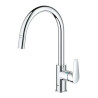 Grifo monomando de cocina con caño alto extraible serie start edge
