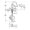 Grifo monomando de cocina con caño alto extraible serie start edge