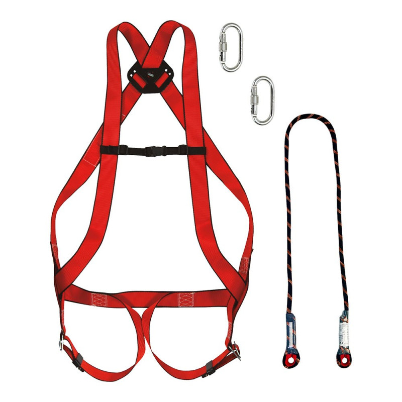 Kit arnés anticaídas 10 basic, 1 punto de anclaje, cuerda ø11 mm, conector mod30