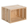 Caja de pino macizo sin barniz, 46 x 31 x 24,5 cm