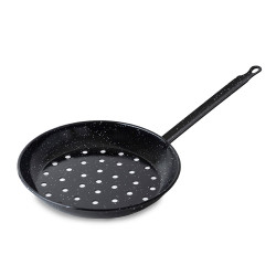 Sartén asadora para castañas, esmaltada, ø28 cm