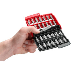 Puntas de atornillar + portapuntas, juego 29 piezas