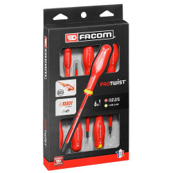 Destornilladores aislados 1000v protwist® plano/ph, juego 6 piezas