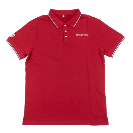 Polo de manga corta rojo, talla 3xl