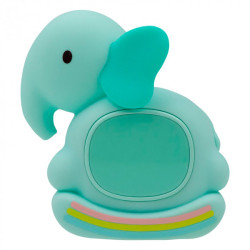 Lámpara nocturna led rgb recargable con despertador modelo elefante mecedora