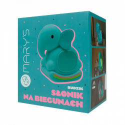 Lámpara nocturna led rgb recargable con despertador modelo elefante mecedora