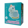 Lámpara nocturna led rgb recargable con despertador modelo unicornio mecedora