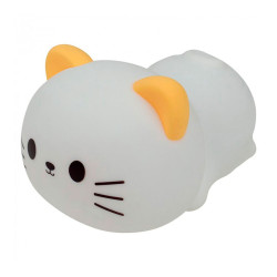 Lámpara nocturna led rgb recargable con sonido modelo gatito dulce