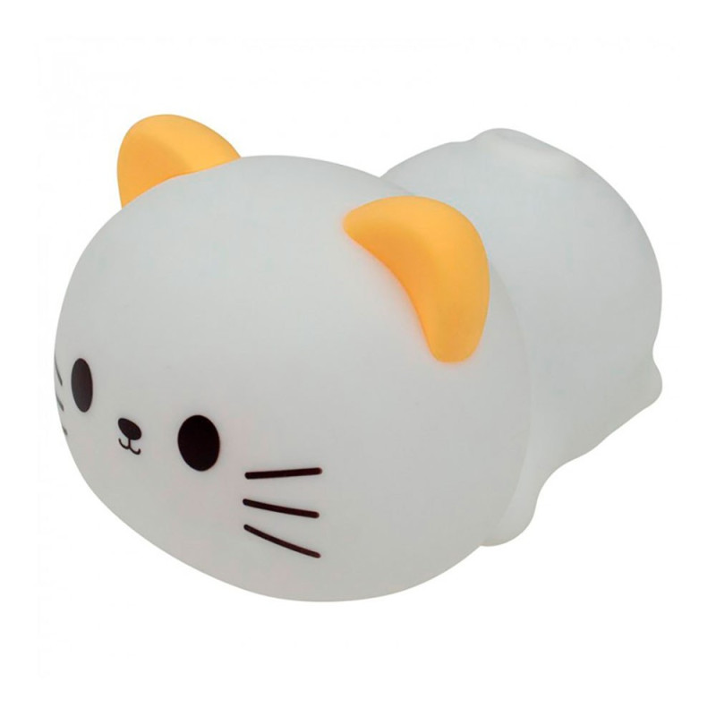 Lámpara nocturna led rgb recargable con sonido modelo gatito dulce