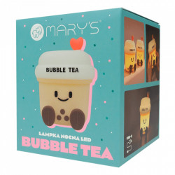 Lámpara nocturna led recargable modelo té burbujas