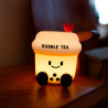 Lámpara nocturna led recargable modelo té burbujas