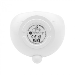 Reloj despertador recargable modelo conejito blanco