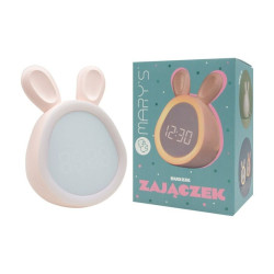 Reloj despertador recargable modelo conejito rosa