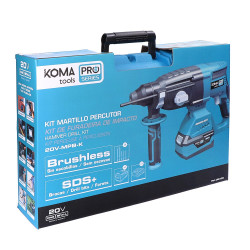 Kit martillo percutor brushless 20 v + batería 4,0 ah 08771 + cargador 60 w 2,3 a 08772