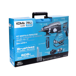 Kit martillo percutor brushless 20 v + batería 4,0 ah 08771 + cargador 60 w 2,3 a 08772
