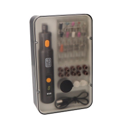 Kit multiherramienta rotativa 3,7 v con 51 accesorios