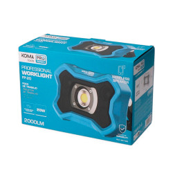 Foco led profesional de trabajo fp-20 recargable con altavoz inalámbrico, 20 w, 2000 lm, 8000 mah, 212 x 65 x 138 mm