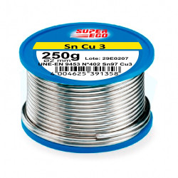 Carrete sn cu3 estaño-cobre 3% ø2 mm, 250 g