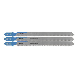 Hojas de sierra de calar, hss, vástago en t, para tubos de metal de ø110 mm, 3 mm, blíster 3 uds