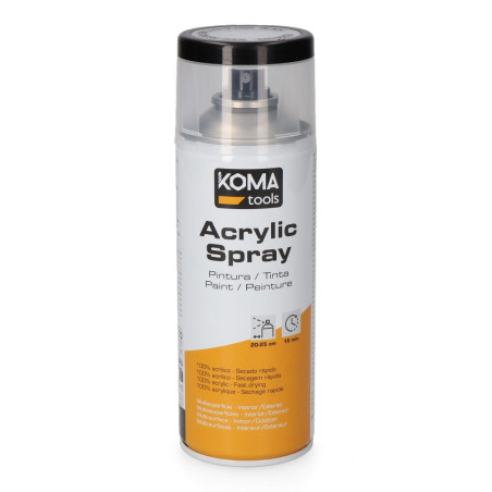 Pintura acrílica en spray ral 9005 negro acabado brillante, 300 ml