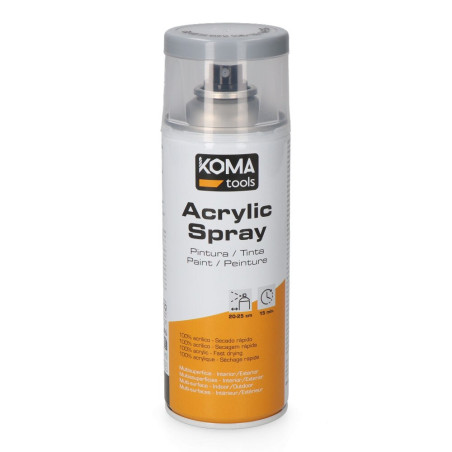 Pintura acrílica en spray ral 7001 gris plateado acabado brillante, 300 ml