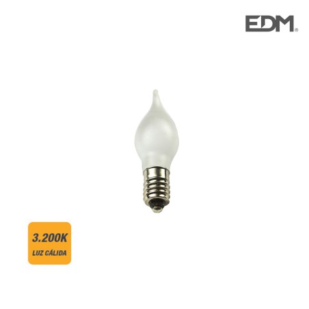 *ult.unidades* bombilla vela led "mariposa" e10 2w 160lm 3200k luz calida ø1,58x5,12cm edm
